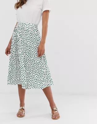 Y.A.S polka dot pleated skirt | ASOS US