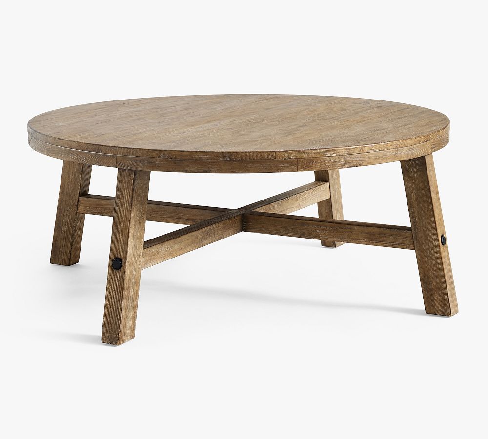 Rustic Farmhouse Round Grand Coffee Table | Pottery Barn (US)