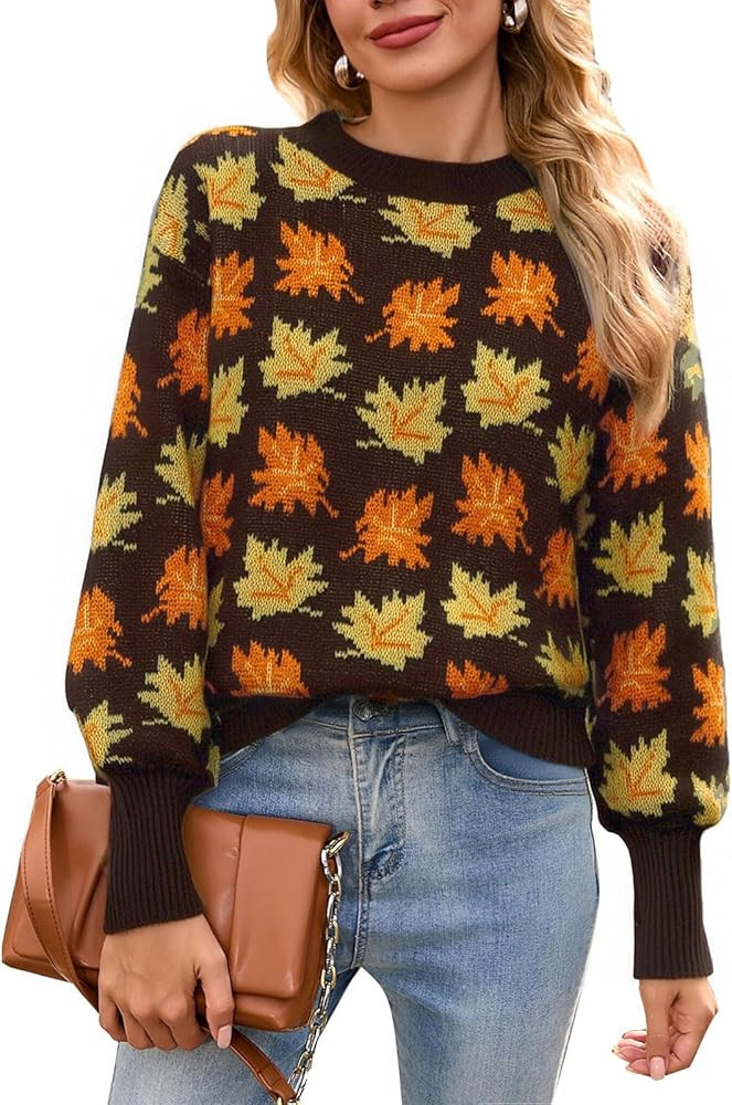 Alsol Lamesa Women's 2025 Fall Winter Mock Neck Long Sleeve Cute Heart Pattern Loose Knit Pullove... | Amazon (US)