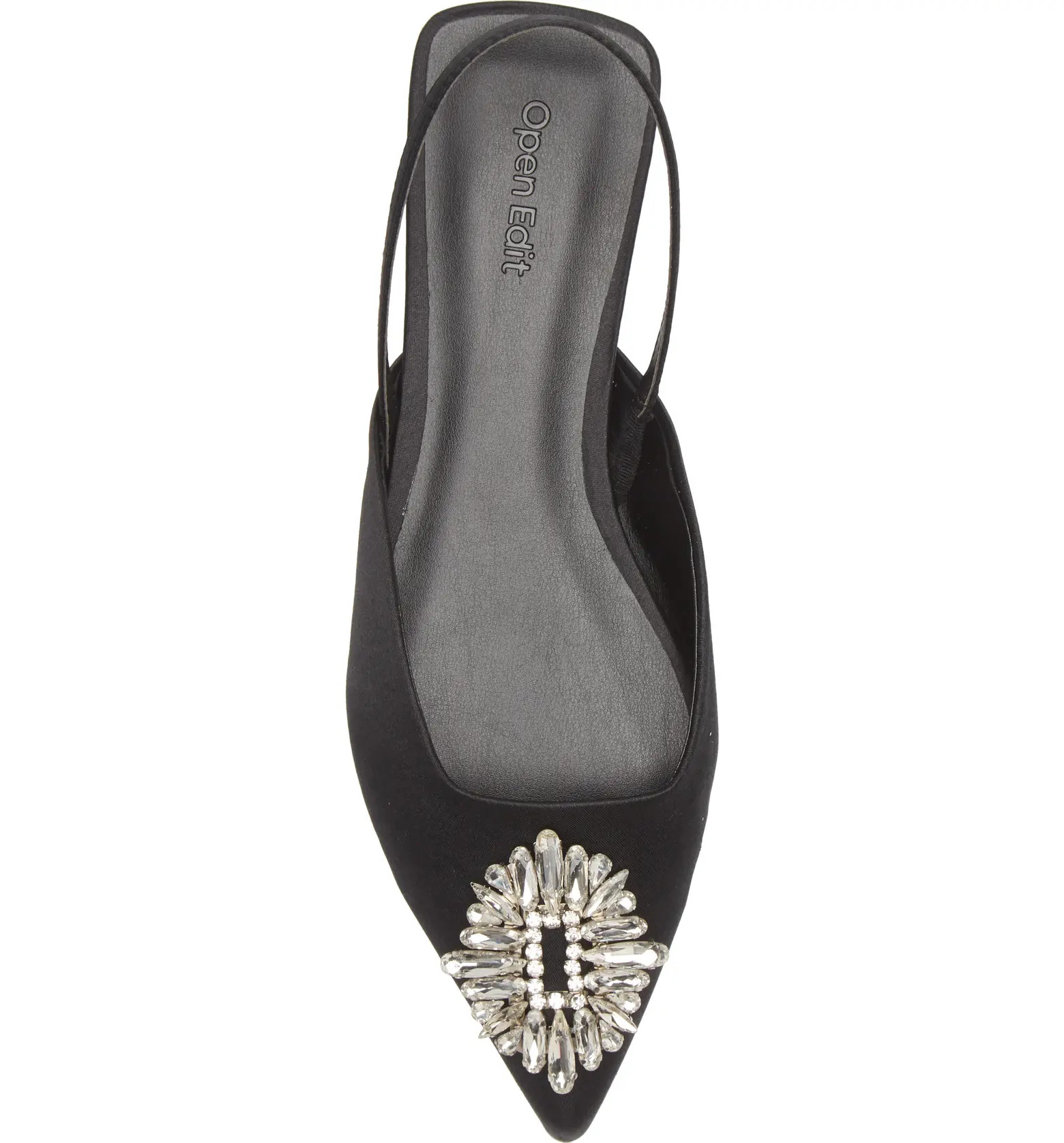 Open Edit Kendall Ornament Pointed Toe Slingback Flat | Nordstrom | Nordstrom