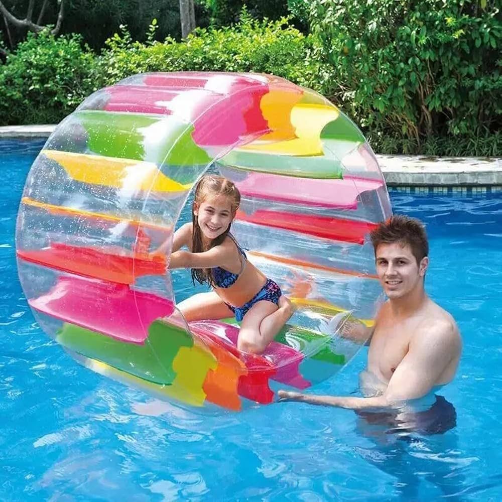 MorTime Inflatable Roller Float, 40" Colorful Water Wheel, Swimming Pool Roller Toy for Kids and ... | Amazon (US)