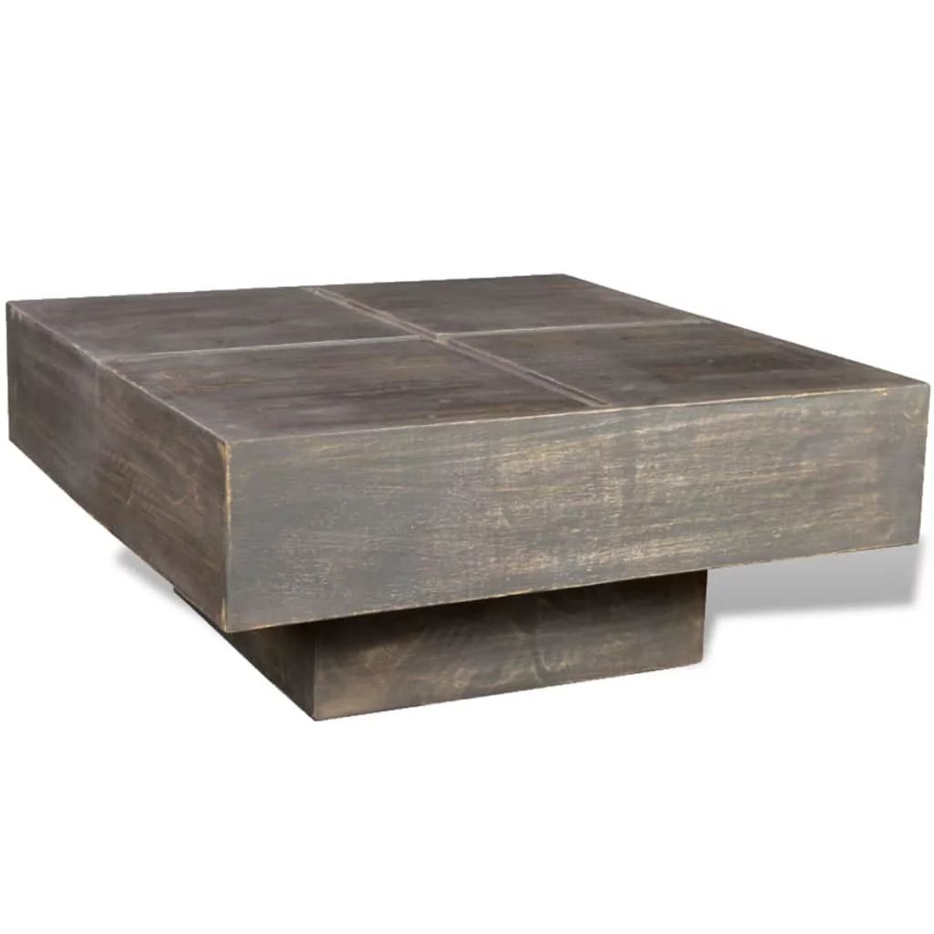 vidaXL Solid Mango Wood Coffee Table Living Room Side Table Brown/Dark Brown | Walmart (US)