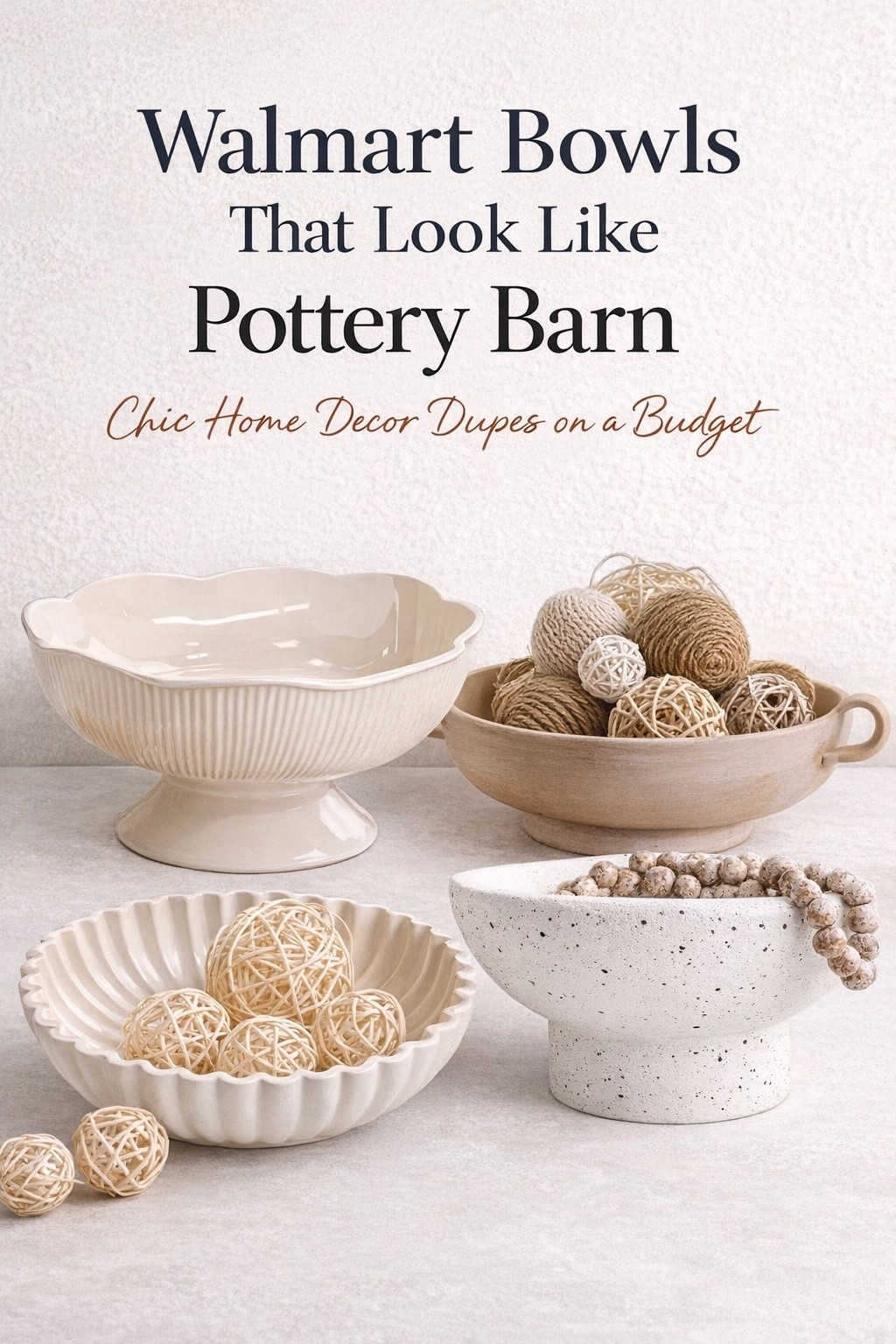 These Walmart bowls are giving full ✨Pottery Barn✨ energy without the price tag. Neutral, textured, and effortlessly chic—perfect for styling your kitchen, coffee table, or island. If you love that high-end, minimal look… these are the dupes you didn’t know you needed.

#LTKHome #LTKSeasonal #LTKstorytime