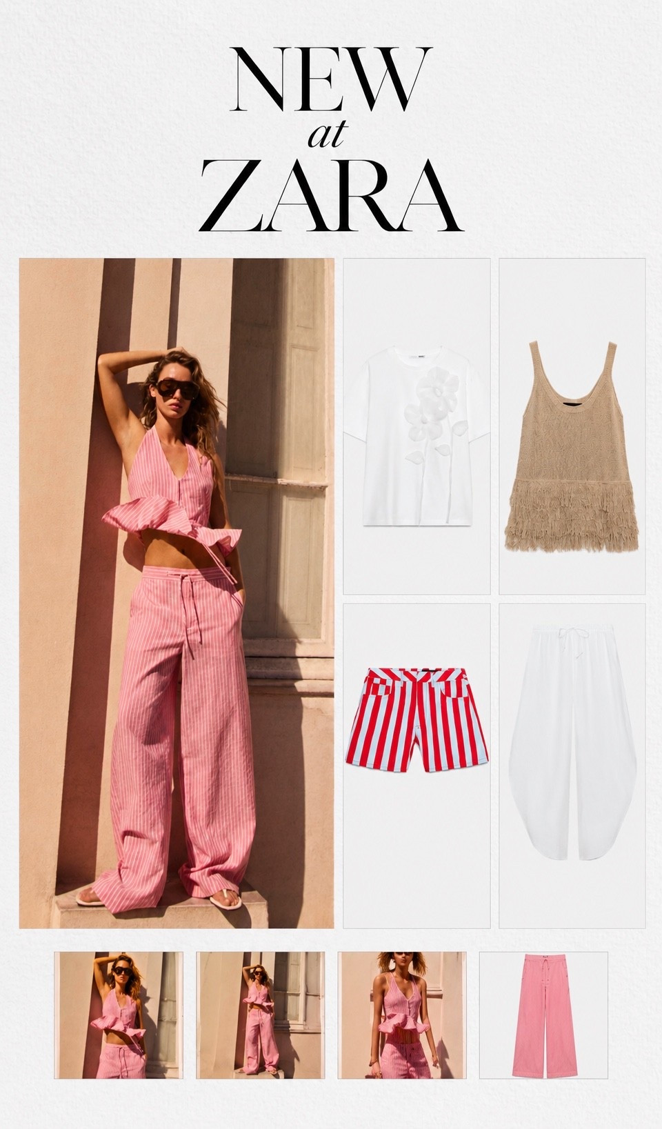 @Zara Fresh summer essentials inspired by effortless elegance. Soft stripes, airy textures, and statement details come together for the perfect chic everyday look. Discover the new season mood — light, modern, and confidently feminine.

#LTKSeasonal #LTKdayinmylife #LTKootd