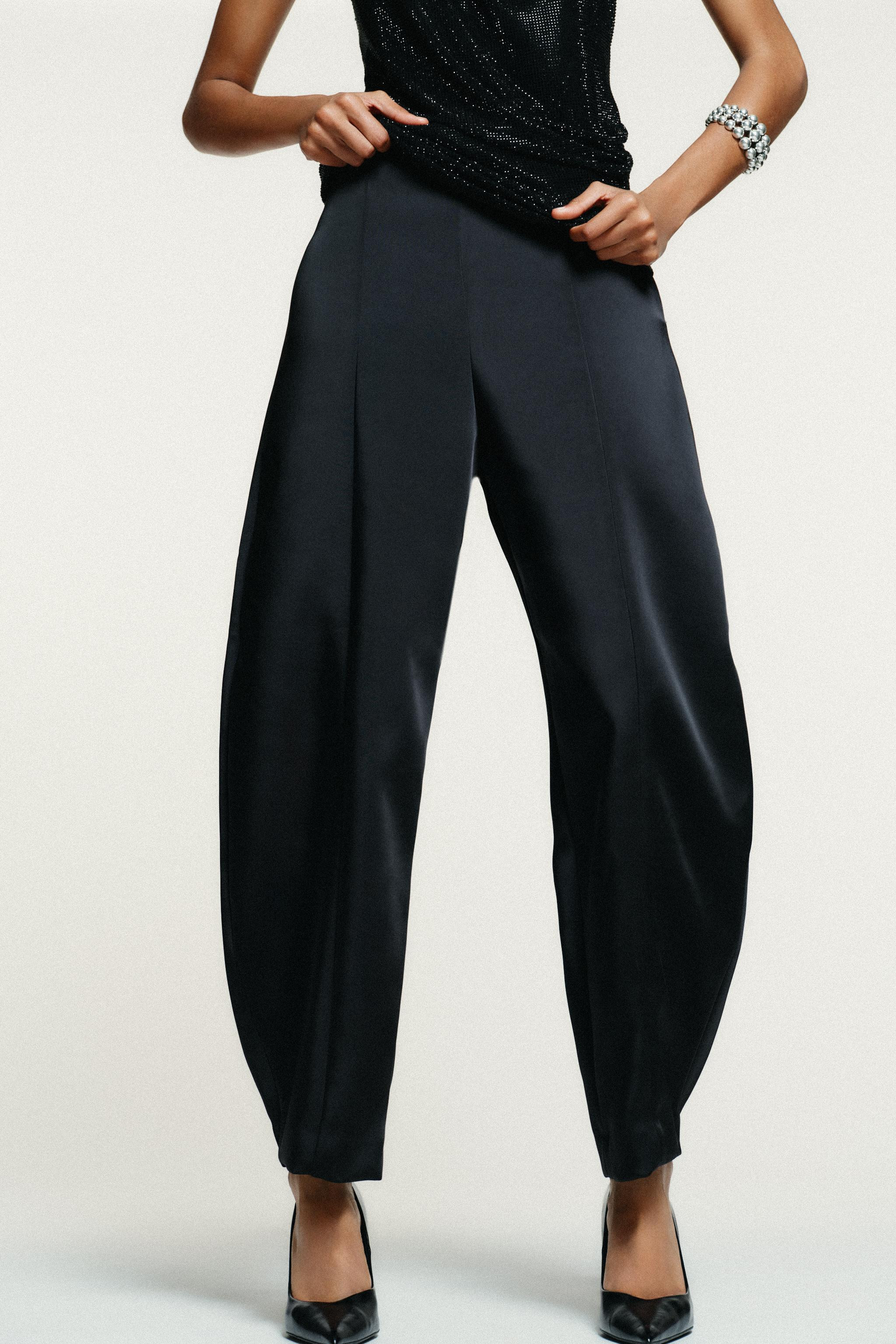 SATIN BALLOON TROUSERS | Zara UK