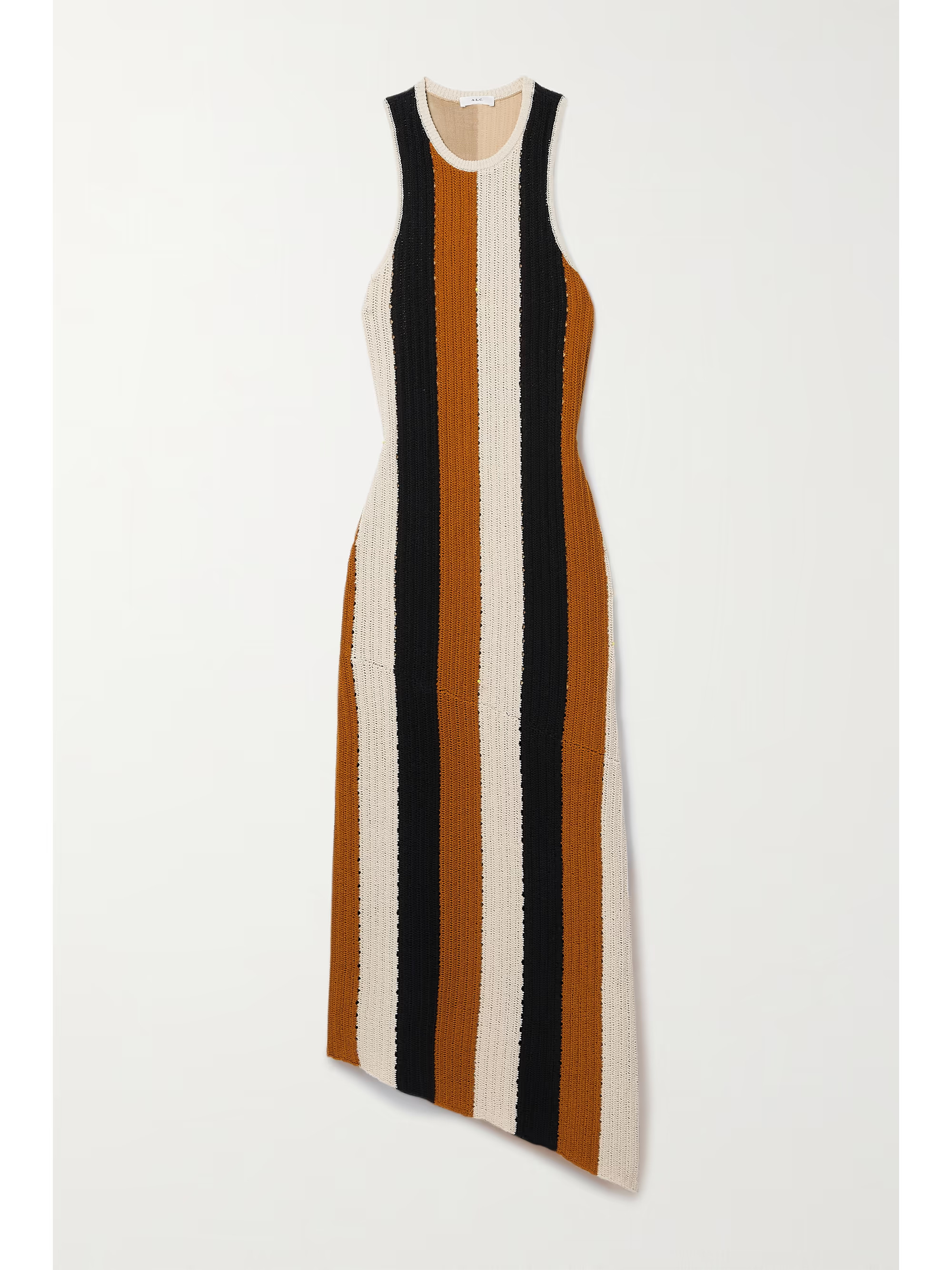 Marco asymmetric striped cotton maxi dress | NET-A-PORTER (US)