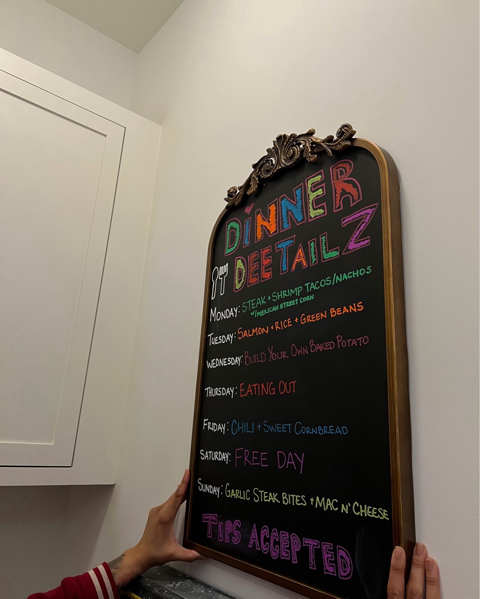 Weekly dinner menu 🍴