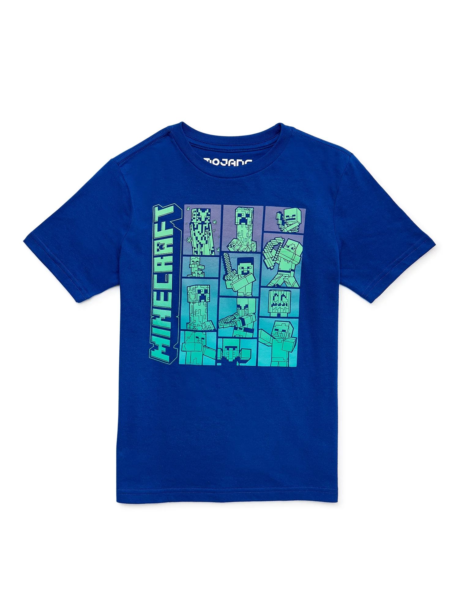 Minecraft Boys Grid Short Sleeve T-Shirt, Sizes 4-18 | Walmart (US)