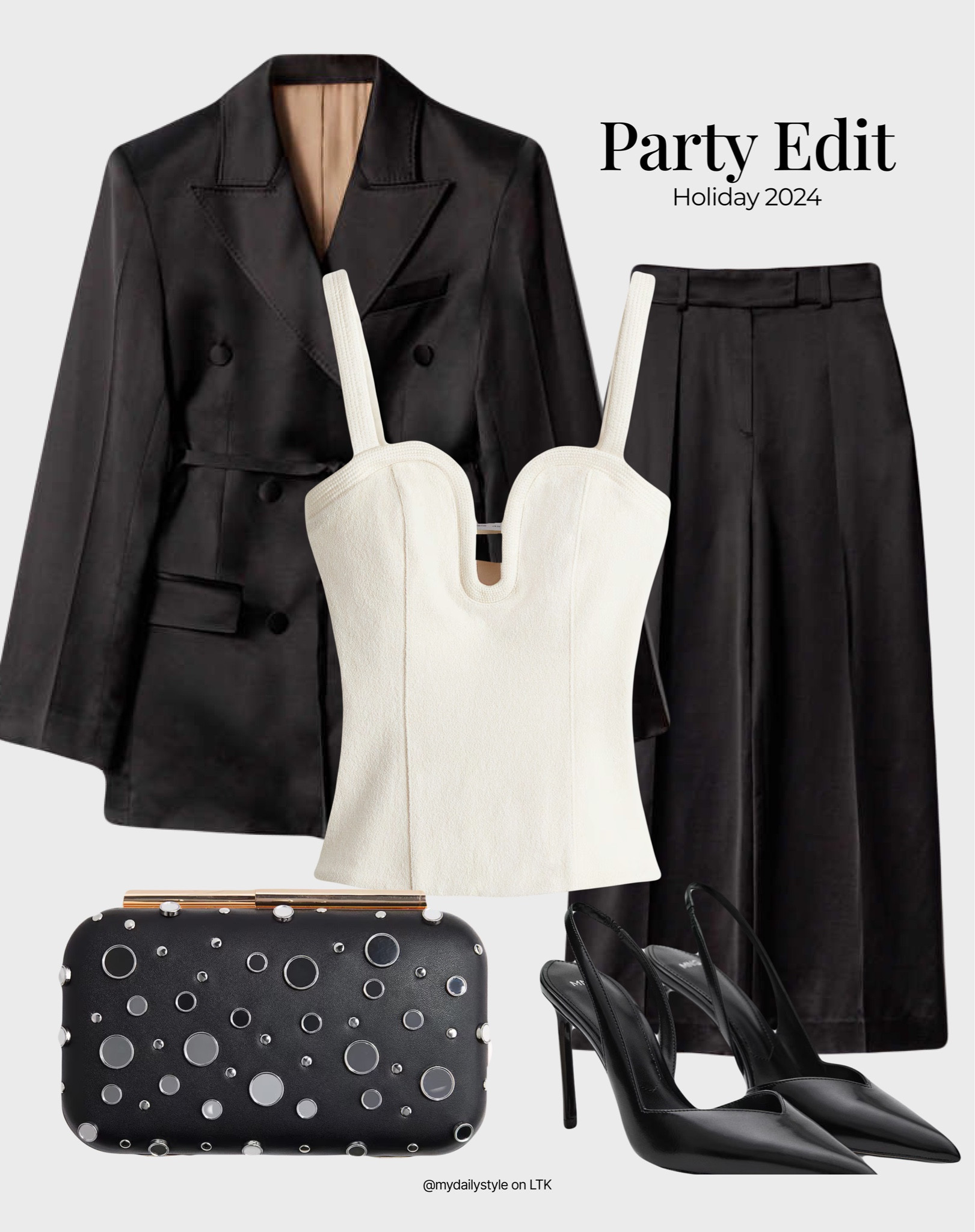 Party outfit perfect for Christmas 🖤

Check out more styling ideas in my profile. 

Tags: night look, holiday 2024, party dressing, parte wear, party look, sequin, holiday outfits, fall style, winter style, winter fit, pre-fall, autumn style, fall outfit, autumn outfit, fall fashion, autumn fashion, easy styling, simple everyday look, chic & basic outfit, Parisian look, casual outfit, capsule wardrobe, office look, brunch style, high street. 

#LTKbag #LTKstyletip #LTKpartywear