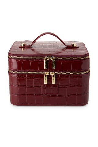 ETOILE COLLECTIVE x REVOLVE Duo Vanity Case in Burgundy Croc from Revolve.com | Revolve Clothing (Global)
