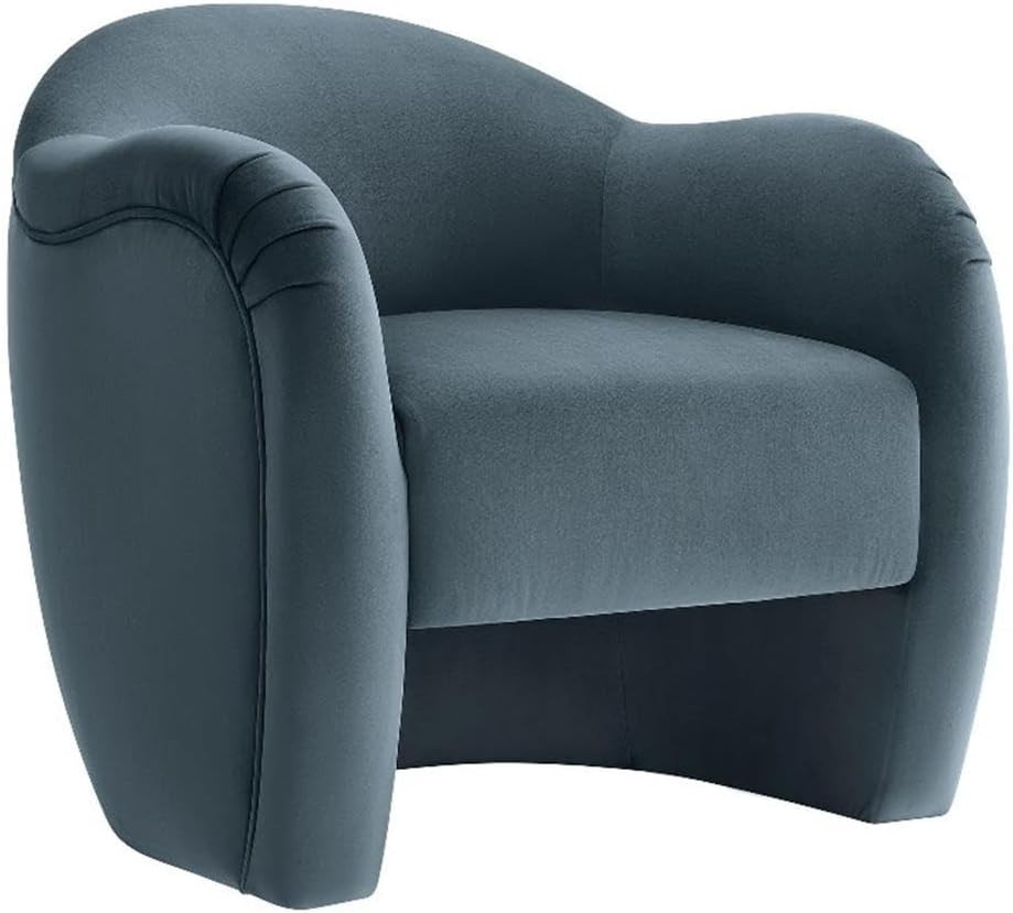 Modway Compose Barrel Chair with Performance Velvet Fabric in Cadet Blue – Upholstered Accent A... | Amazon (US)
