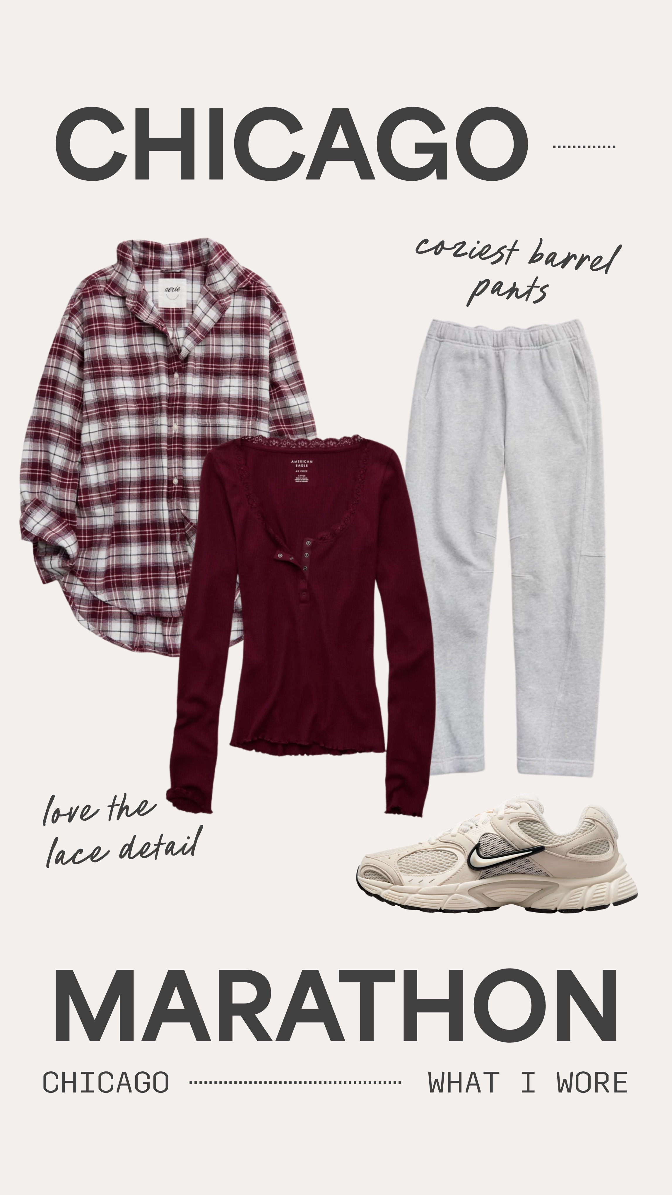What I wore for the Chicago marathon - Thursday Travel! aerie, american eagle, barrel sweatpants, comfy travel outfit, travel ootd, nike 

 #LTKSeasonal #LTKMidsize