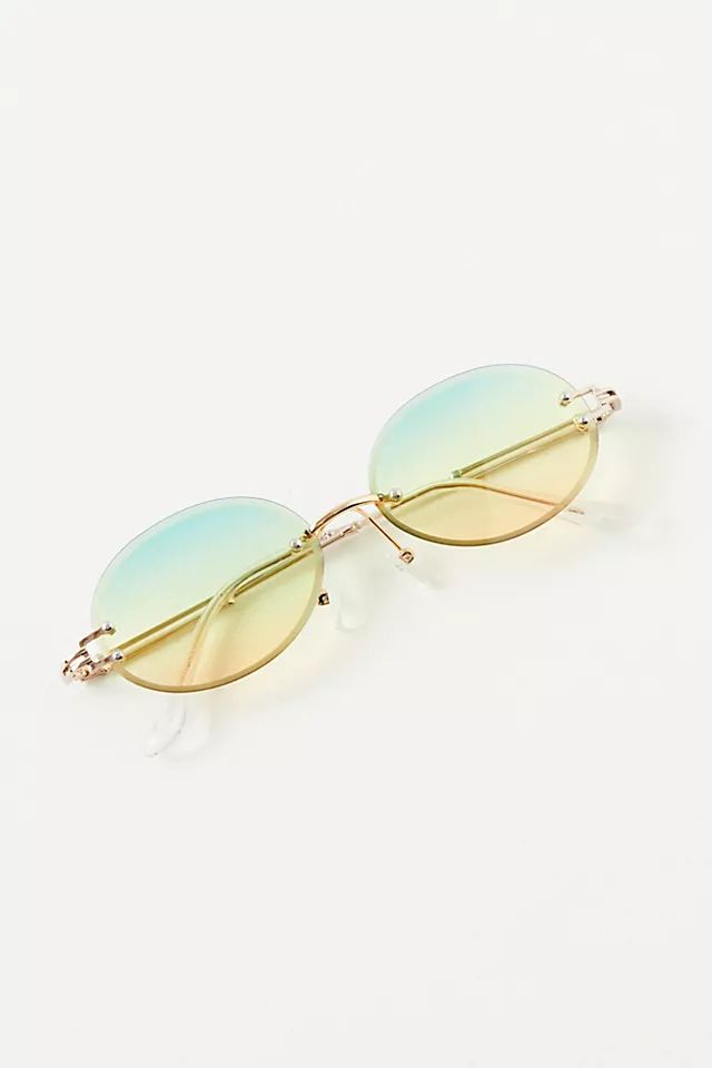 Lizzy Rimless Oval Sunglasses | Free People (Global - UK&FR Excluded)