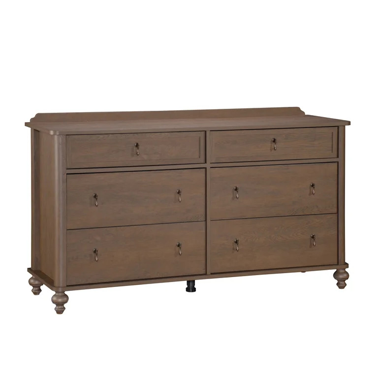 My Texas House Hartwell 6 Drawer Dresser, 61" Wide, Heritage Oak | Walmart (US)