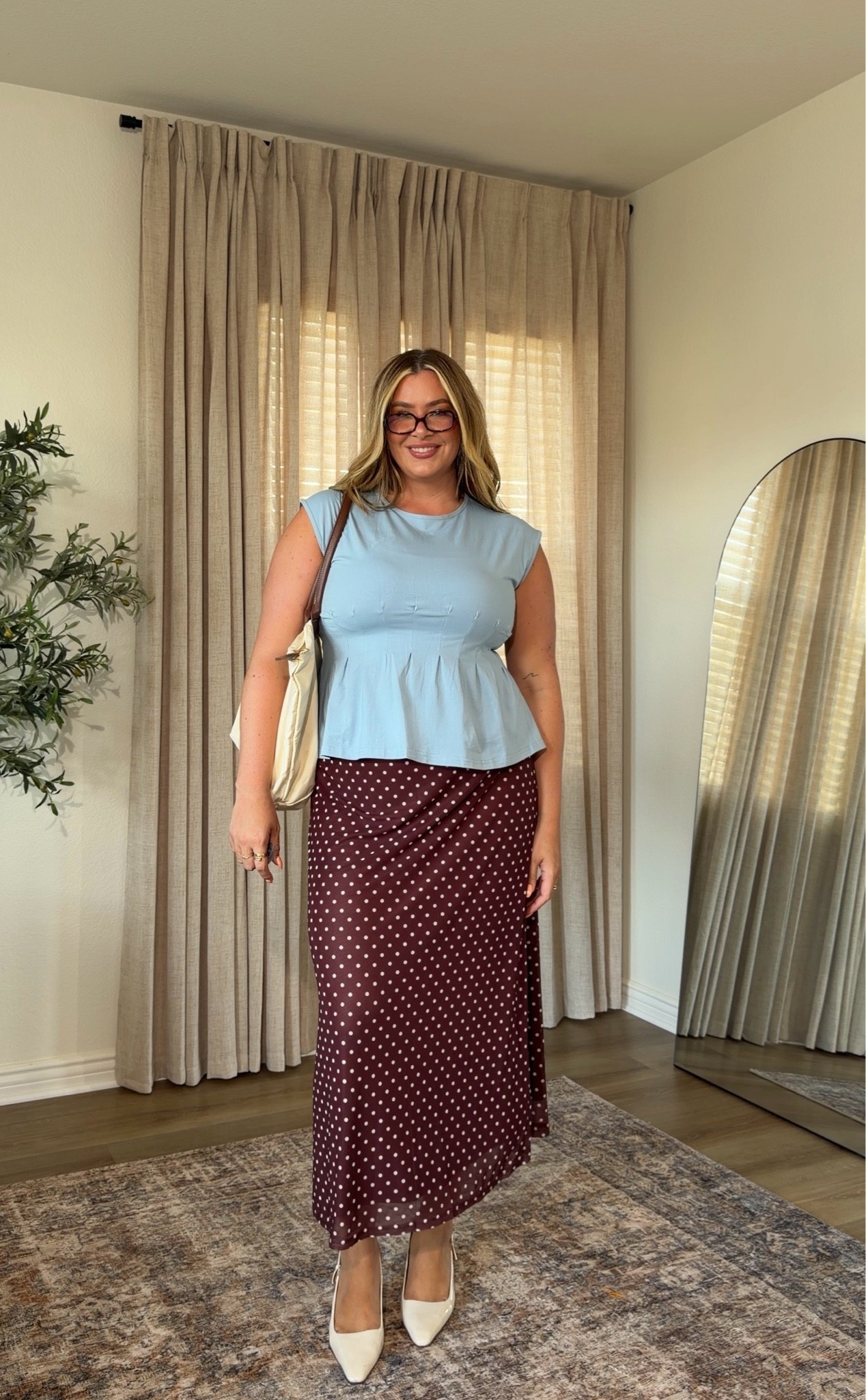 workwear outfit inspo from amazon ✨ wearing an xxl I the skirt and an xl in this top!

#LTKMidsize #LTKTall #LTKWorkwear