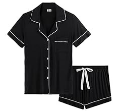 Joyaria Womens Ultra Soft Pajama Button Down Short Sleeve Pj Set-Small-XXL | Amazon (US)