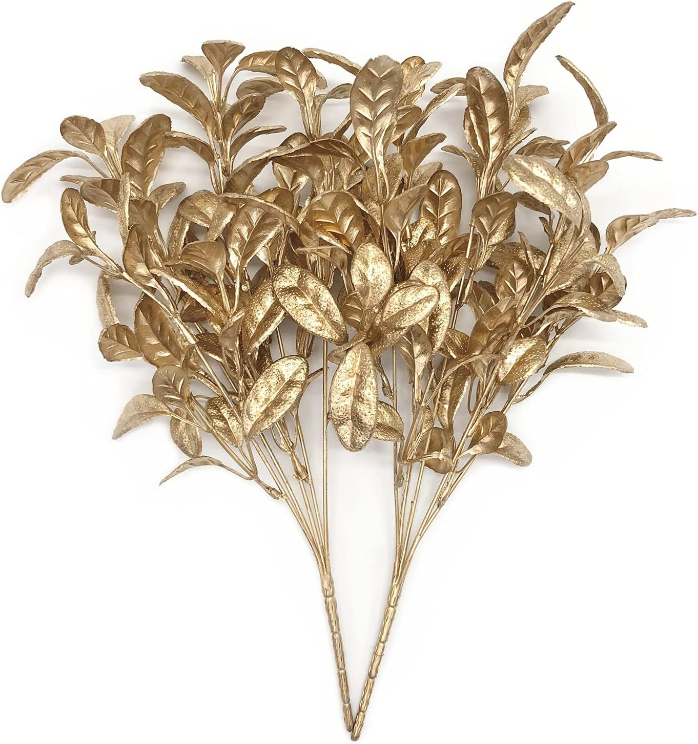 Artificial Plants Golden Round Leaf, for Christmas Plastic Fake Plant Bush Grass Decoration Fern ... | Amazon (US)