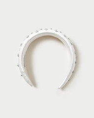 Bellamy Cream/Crystal Puffy Headband | Loeffler Randall