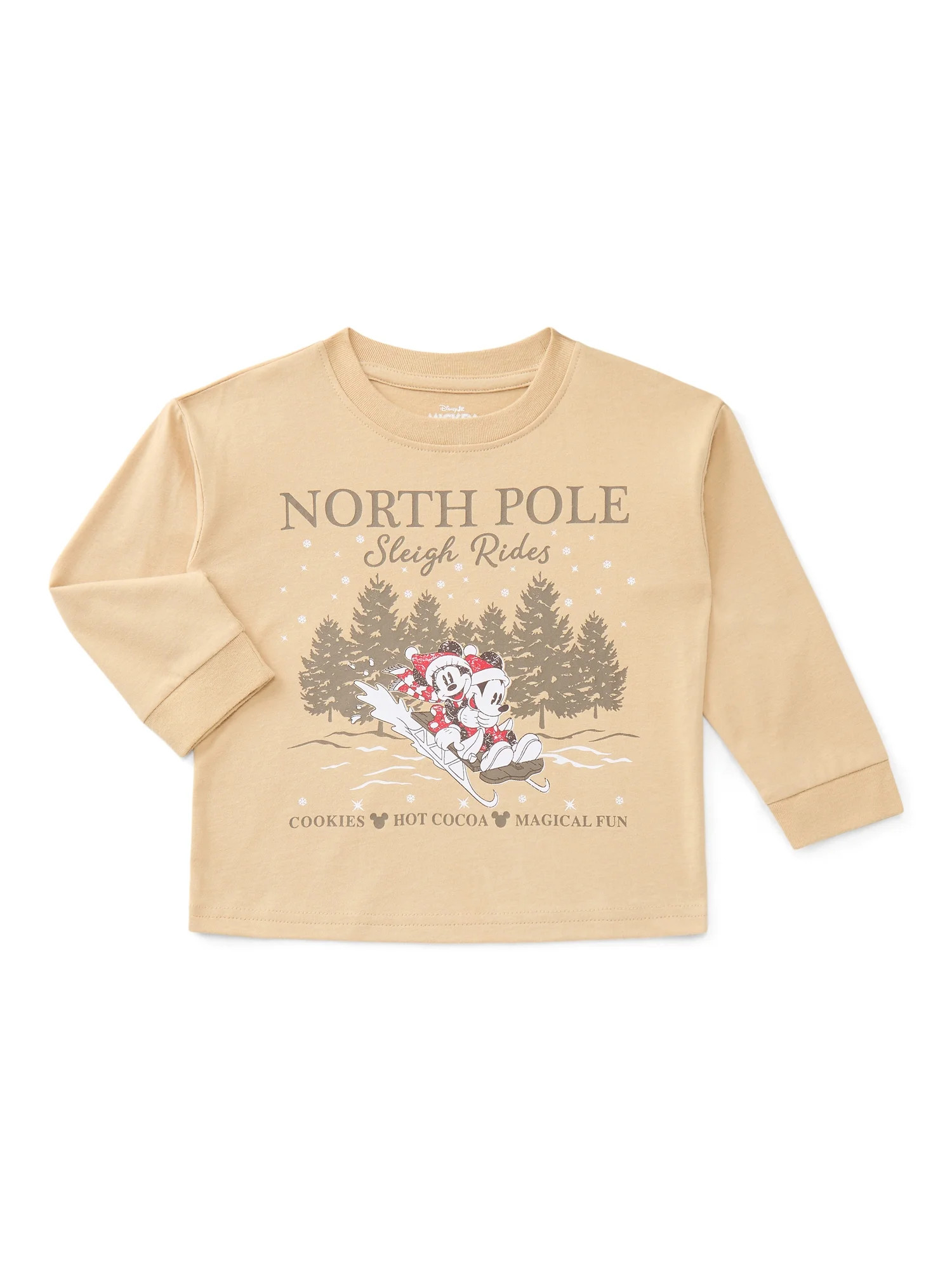 Mickey Mouse Toddler Boys Holiday Graphic Tee with Long Sleeves, Sizes 12M-5T | Walmart (US)