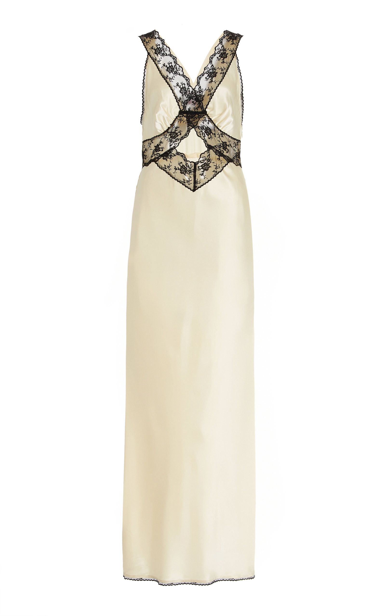 Willa Lace-Trimmed Cutout Silk Maxi Dress | Moda Operandi (Global)