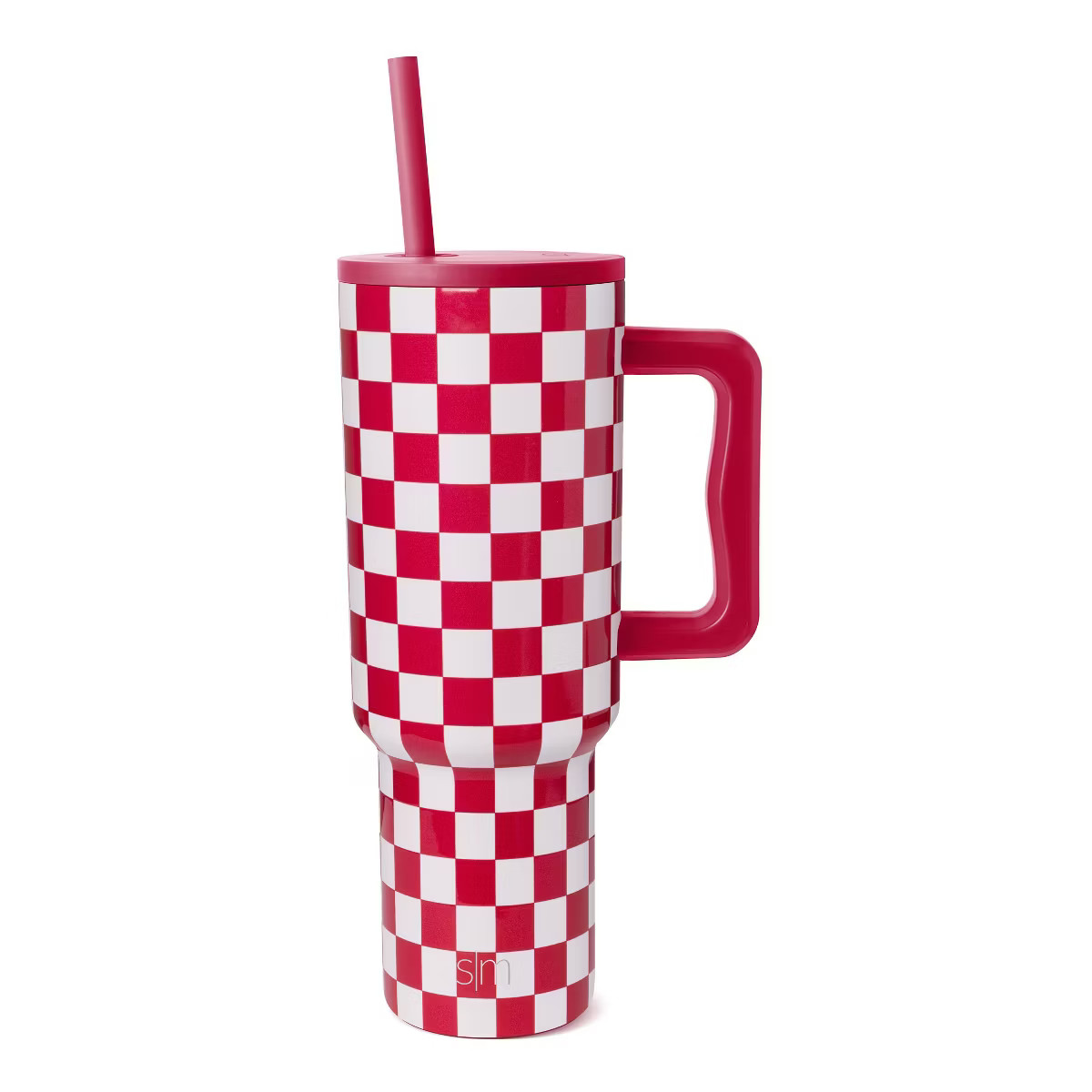 Simple Modern 40oz Trek Checkmate Straw Tumbler Red/White: Stainless Steel, Dishwasher-Safe, Cold... | Target