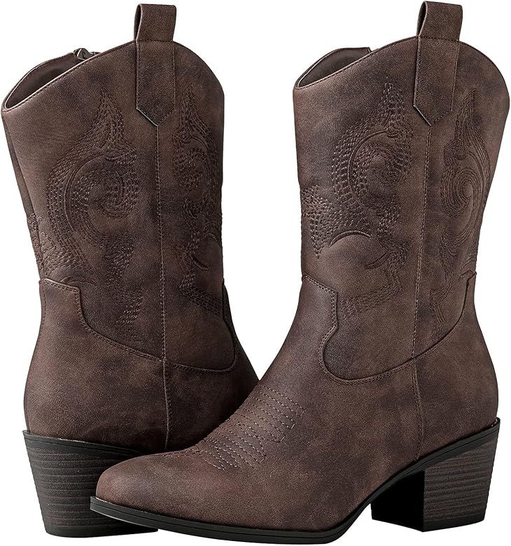 GLOBALWIN Women's The Western Cowboy Cowgirl Boots | Amazon (US)