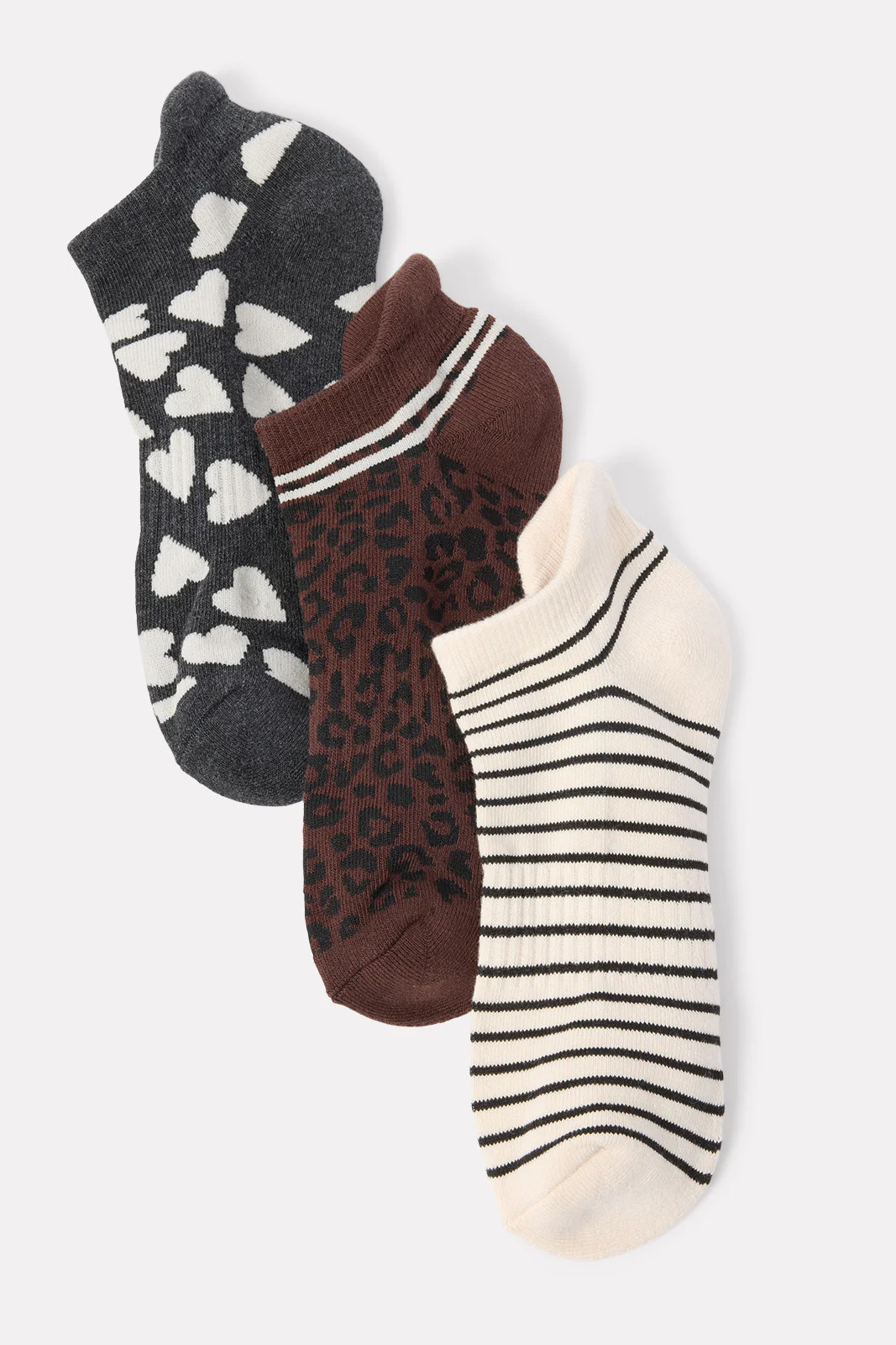 Leopard and Heart Ankle Sock Pack | Evereve
