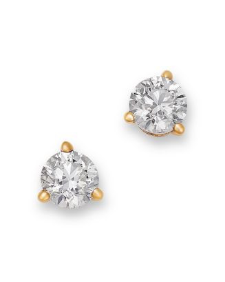 Bloomingdale's Fine Collection Diamond Martini Set Solitaire Stud Earrings in 14K Yellow or White... | Bloomingdale's (US)