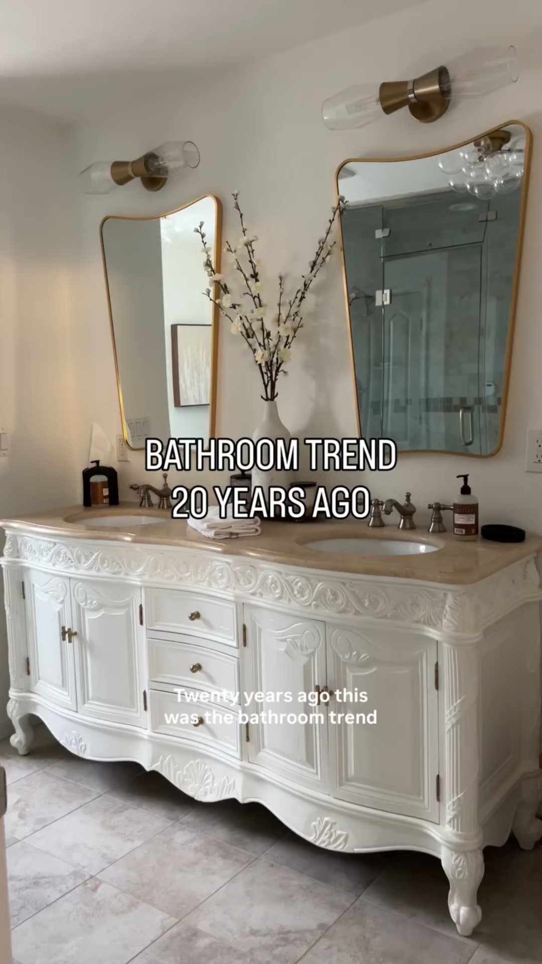 Bathroom trend from 20 years ago that still gets questions today.

Decorative tile borders were everywhere when we renovated.

The subway tile itself held up well — I just wish it ran through the entire shower.

Subway tile is timeless, but how you use it matters.
And classic white will always be in style.

Save this if you’re planning a bathroom renovation 💕✨

#masterbathroom #bathroomrenovation #subwaytile #foreverhome #bathroomremodel