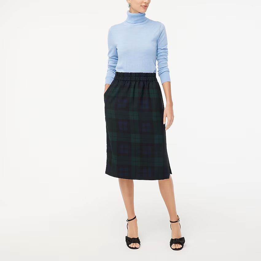 Black Watch plaid pull-on skirt | J.Crew Factory