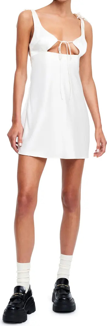 LIONESS Tie Strap Cutout Minidress | Nordstrom | Nordstrom