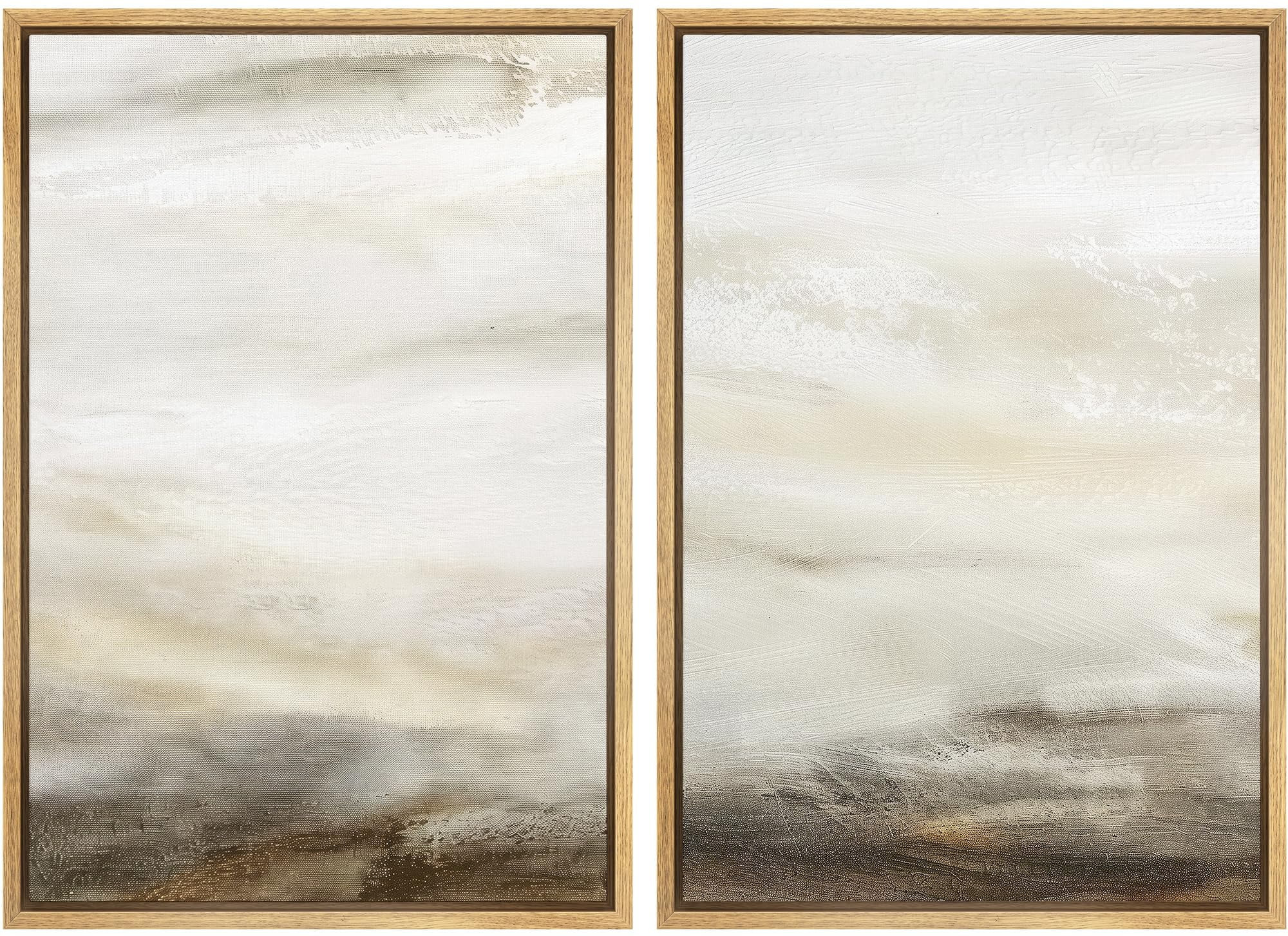 IDEA4WALL Framed Canvas Print Wall Art Set Abstract Indistinct Tornado Landscape Digital Art Neut... | Walmart (US)