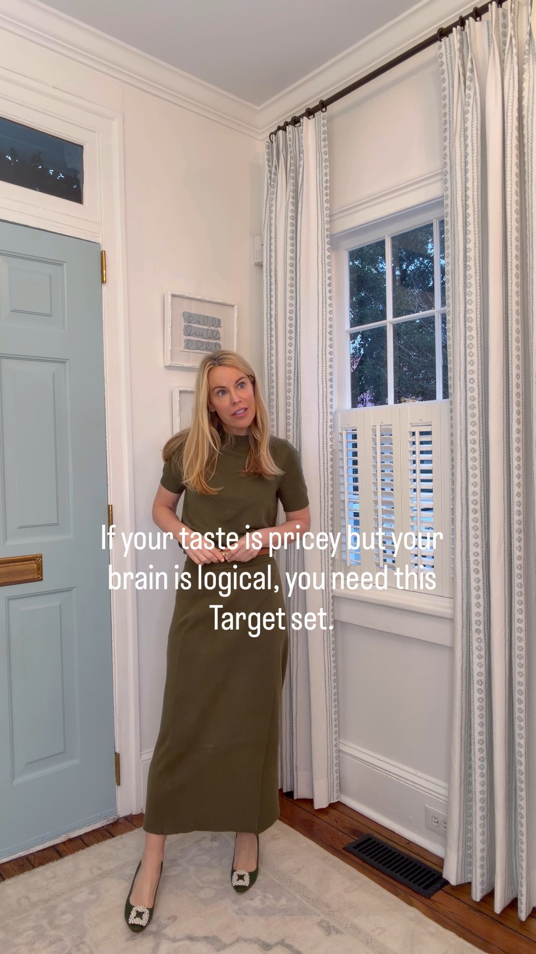 Target set $50 giving and feeling like a $500 cashmere set.

I slipped this set on and immediately thought, so this is what a $500 cashmere moment feels like… except it’s fifty dollars and from Target. Consider this your quiet luxury cheat code for every holiday function, office day, or “I want to look expensive without trying” moment.

The fabric is soft, the drape is elegant, and the green pairs with black or brown like it was designed for both. Add a fur, jewel-box shoes, a statement earring, or even a silk scarf and you’ll look like you stepped out of a boutique on Worth Avenue. No one will ever suspect she’s Target. That’s the fun of it.

If you’re building a wardrobe that looks refined without the price tag to match, you’ll live in this.
Follow @byholley for more finds that feel luxe, wear beautifully, and won’t leave you with buyer’s remorse.

#LTKFindsUnder100 #LTKWorkwear #LTKFindsUnder50