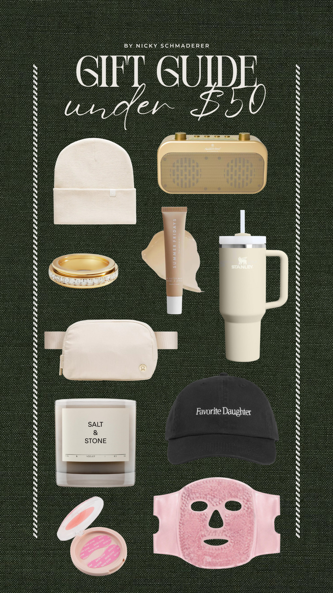 Gift ideas they'll love under $50 with beauty finds, accessories, and essentials.  

 

#LTKGiftGuide #LTKHoliday #LTKFindsUnder50