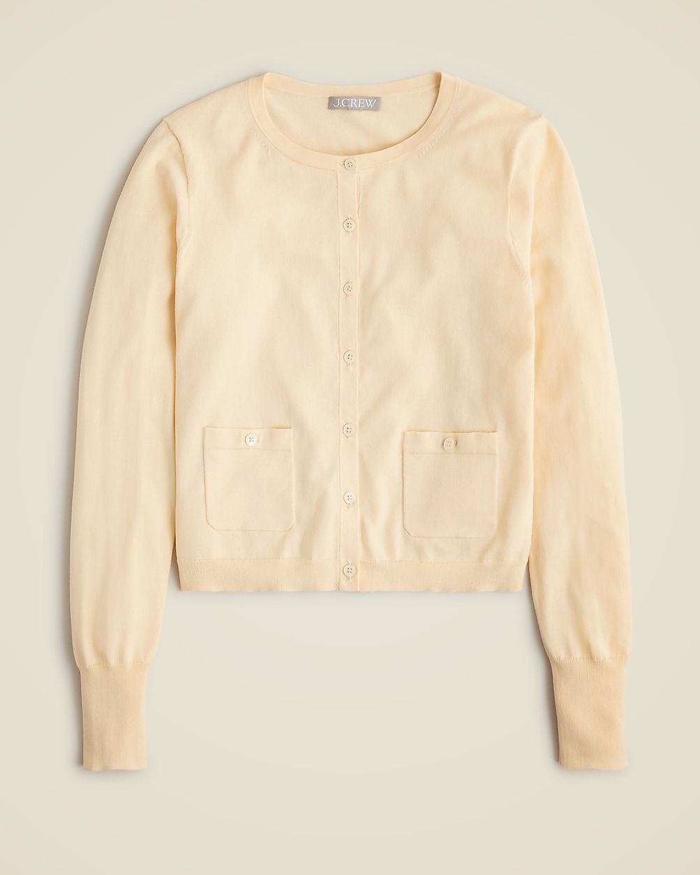 Crewneck cardigan in premium ultrafine cotton | J. Crew US