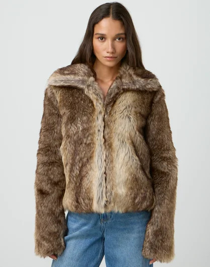 Faux Fur Collared Coat | Glassons (Australia)