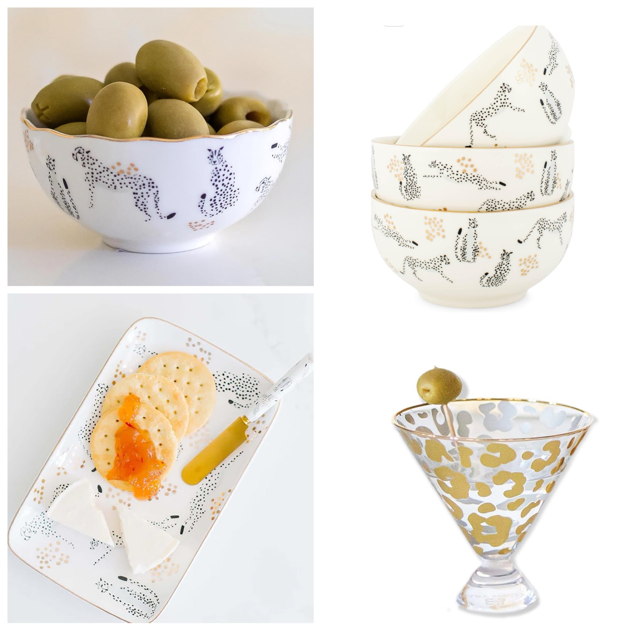 Cheetah print bowls, martini glass, hostess gift? Charcuterie 

#LTKFindsUnder50 #LTKGiftGuide #LTKHome