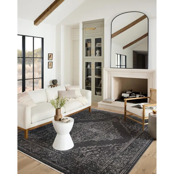 Vance Power Loom Performance Charcoal/Dove Rug | Wayfair North America