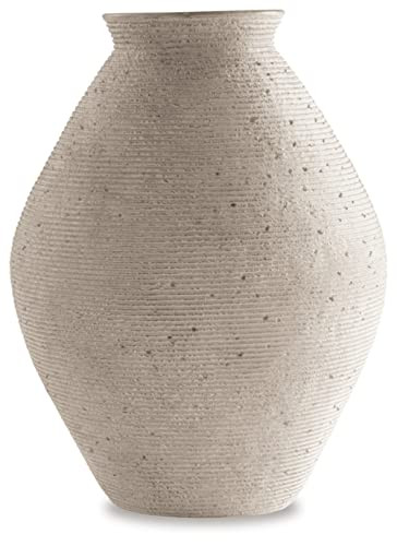 Signature Design by Ashley Hannela 17" Modern Distressed Polyresin Vase, Antique Tan | Amazon (US)