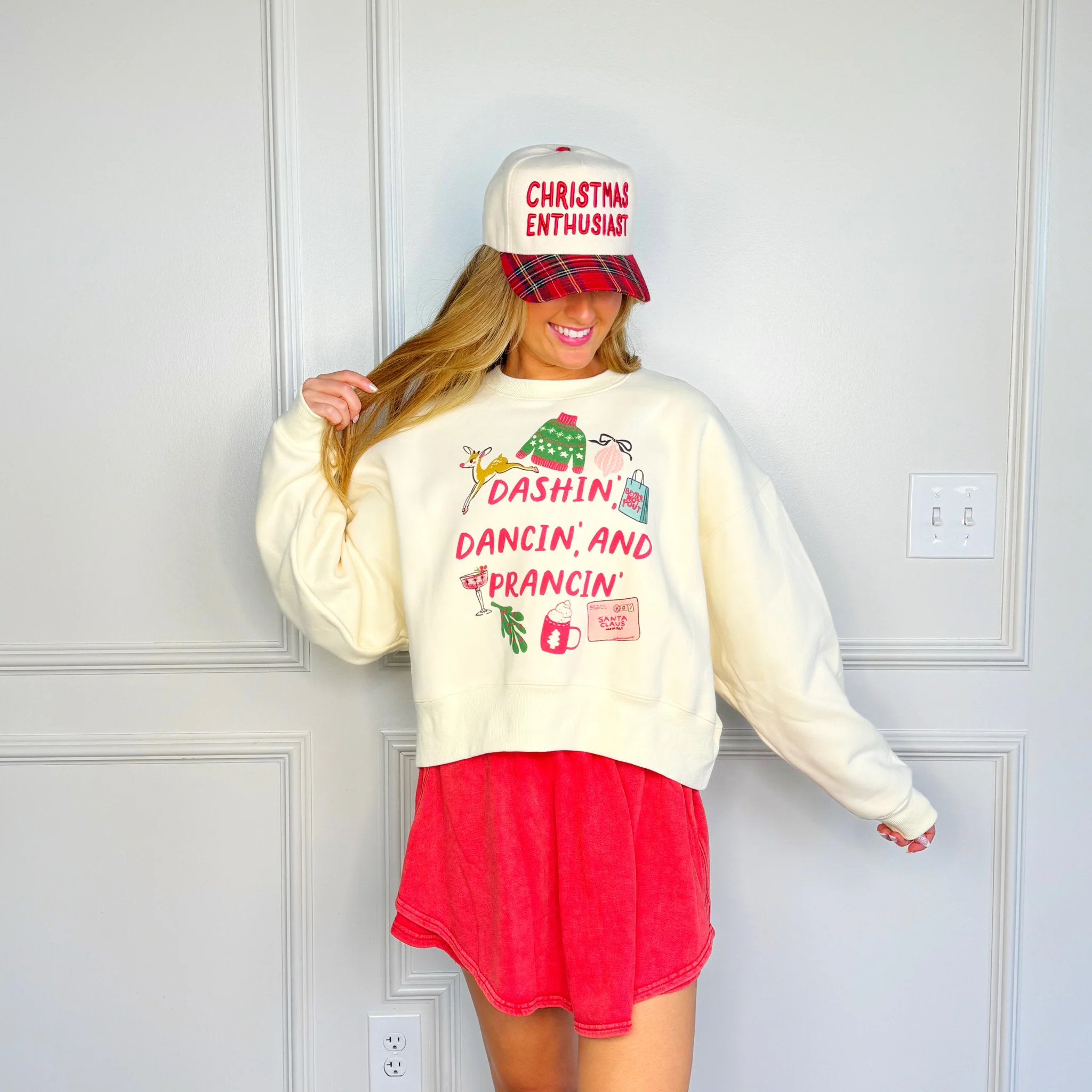 Dashin, Dancin and Prancin Crop Sweatshirt | Poppy & Pine