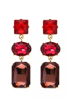 Belk Crystal Linear Shapes Earrings | Belk