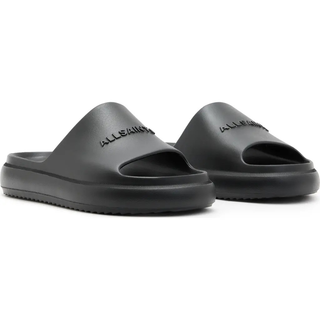 AllSaints Dune Slide Sandal in Black at Nordstrom, Size 10 | Nordstrom