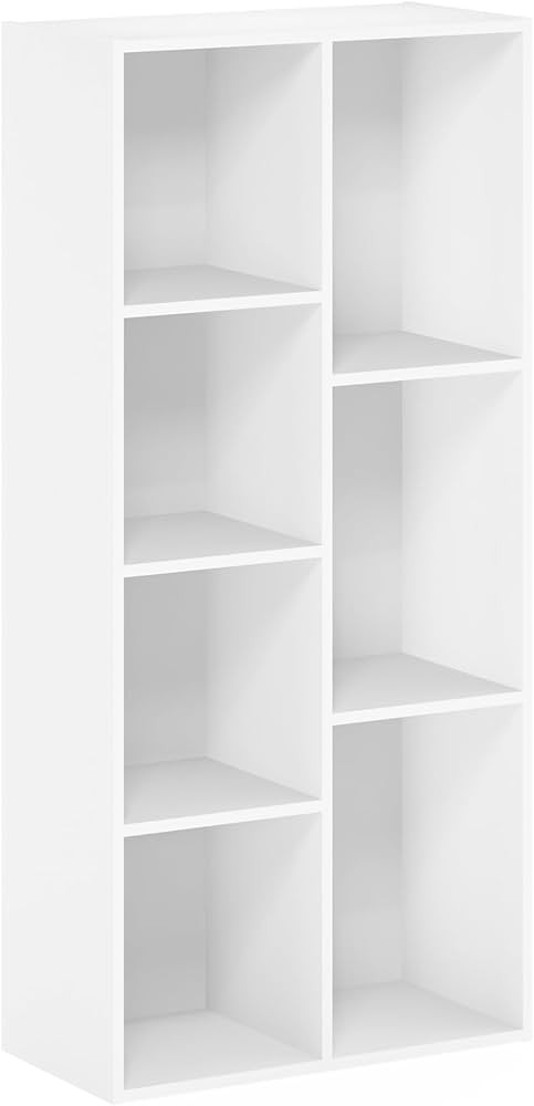 Furinno Luder Bookcase / Book / Storage , 7-Cube, White | Amazon (US)