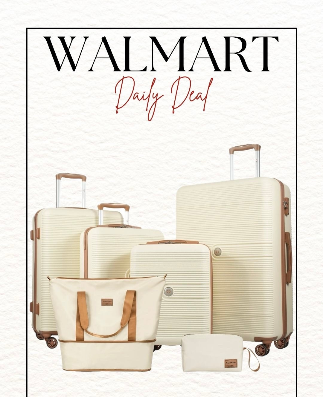 Is Walmart six piece luggage set is such a great deal! Under $115 and you get all of this! So good, will sell fast ❤️

#LTKSaleAlert #LTKMothersDay #LTKTravel