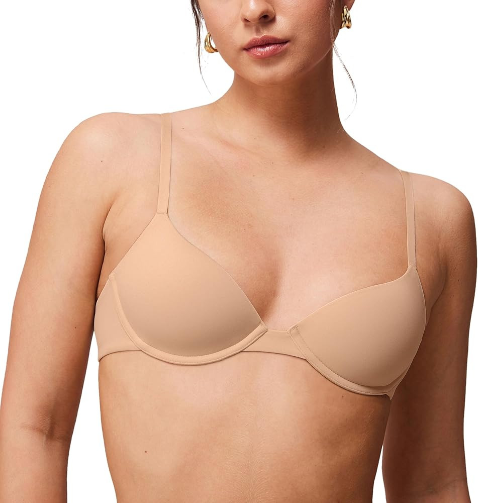 T-Shirt Bras for Women Small Breasted Demi Underwire Lightly Lined Bras 32AA-38A | Amazon (US)