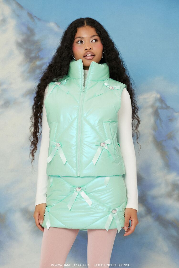 Hello Kitty Quilted Puffer Vest | Forever 21