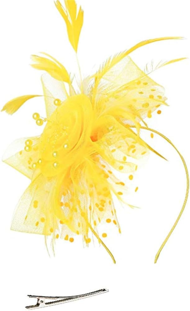 Women's Organza Church Kentucky Derby British Fascinator Bridal Tea Party Wedding Hat Summer | Amazon (US)