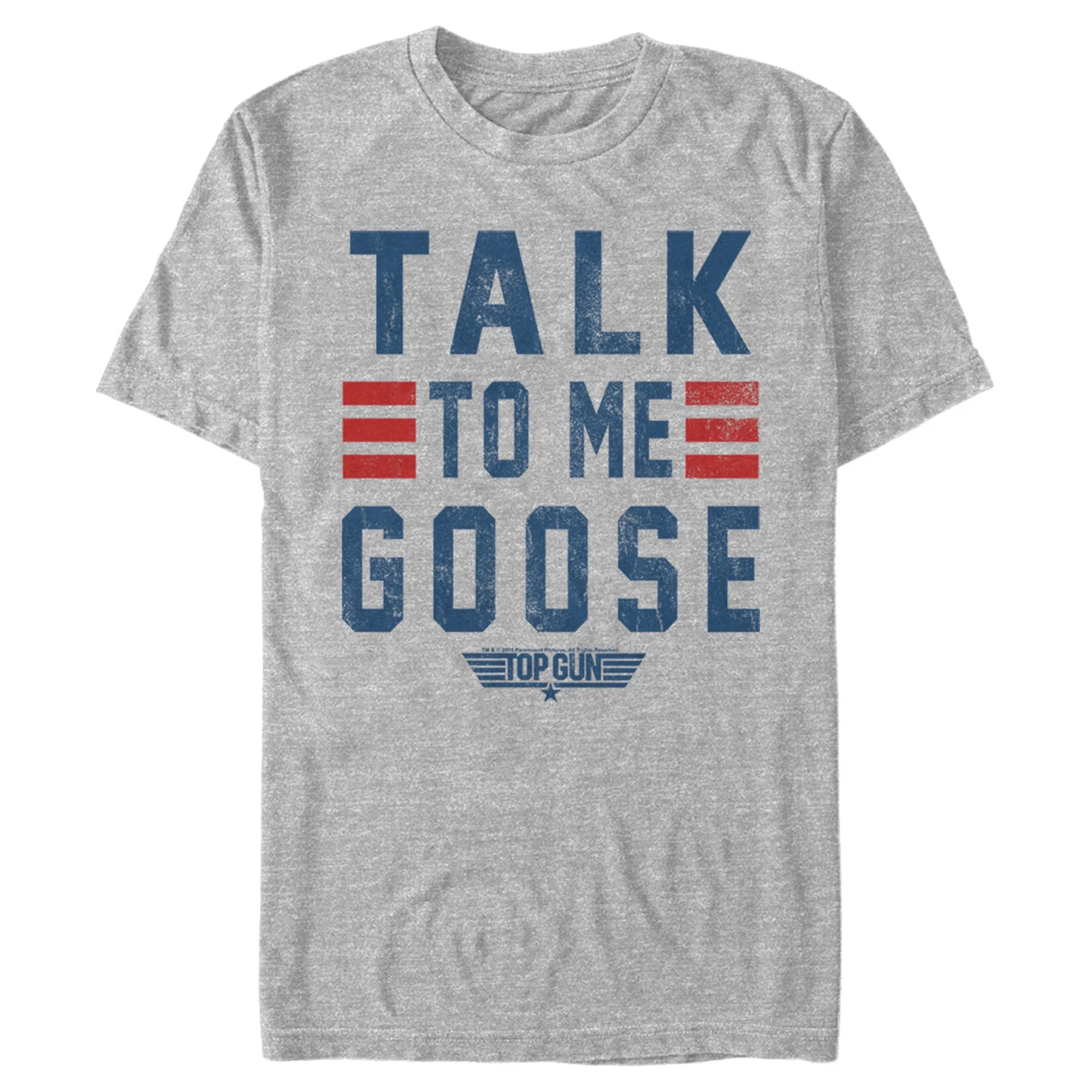 Men's Top Gun Talk to Me Goose Quote  Graphic Tee Athletic Heather Small - Walmart.com | Walmart (US)