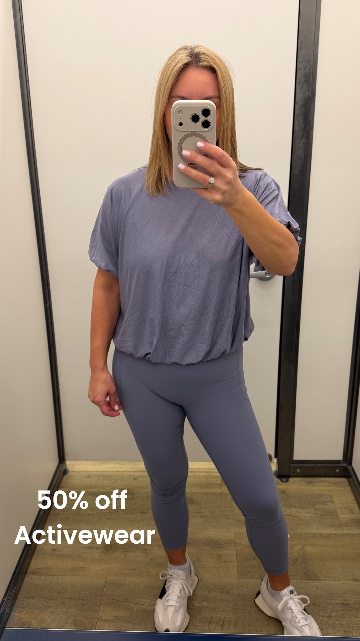 50% off activewear ends tonight! No front seam 🙌🏼 and yes I have granny panties on right now lol.
I'm wearing a medium in the leggings and small in the bubble top. The website color is so much lighter than the in person color
#LTKActive
#LTKfitnessgoals
#LTKSaleAlert

#LTKmomlife #LTKOver40 #LTKMidsize