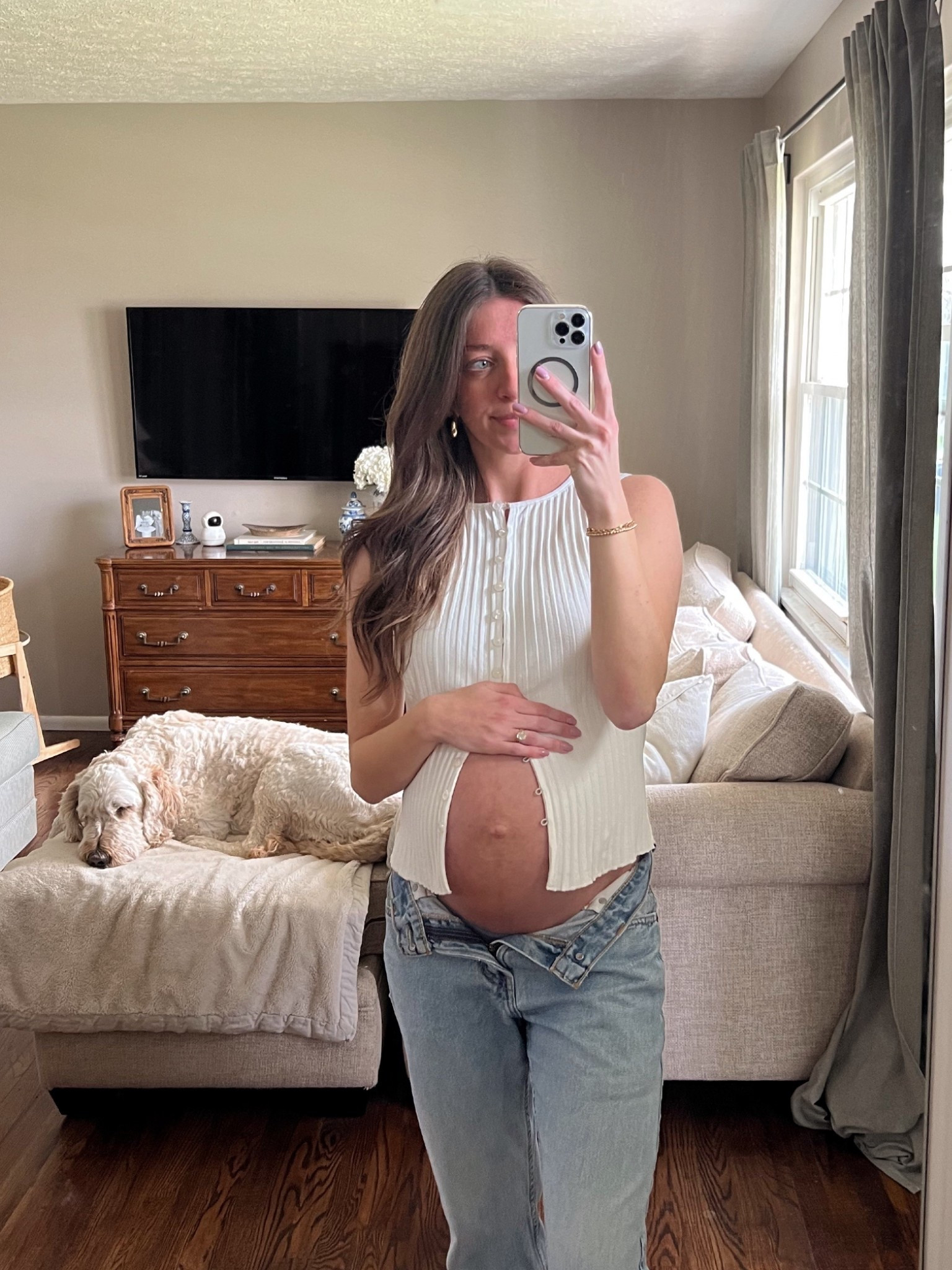 perfect top for the bump 🤍 always love a cute vest top

#LTKFindsUnder50 #LTKBump #LTKFestival